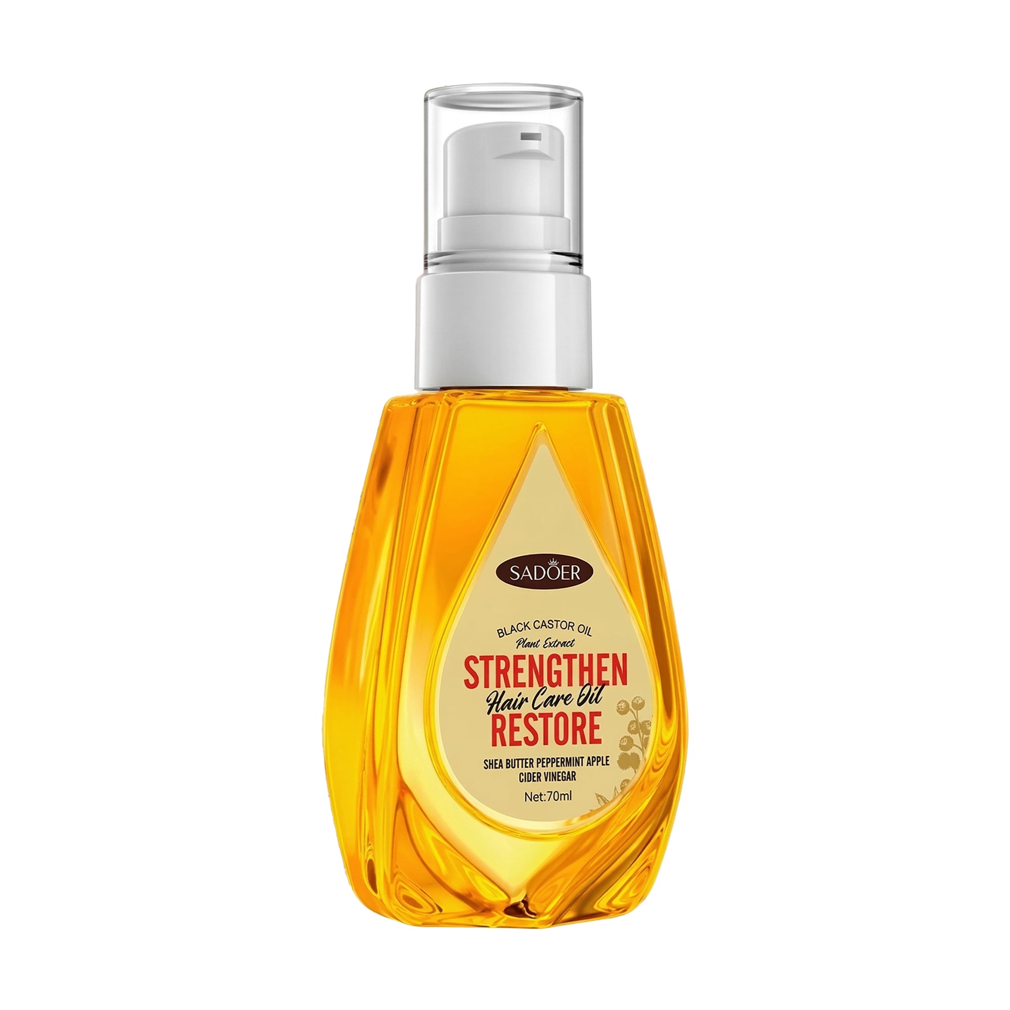 Олія для волосся Sadoer Black Castor Oil Strengthen Restore Hair Care Oil, 70 мл